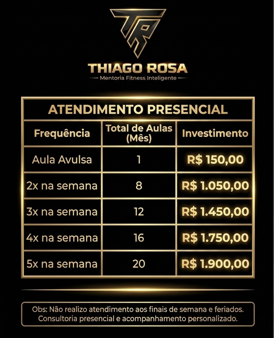 Tabela de Preços Atendimento Presencial